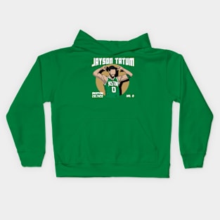 Jayson Tatum Comic Style Art Kids Hoodie